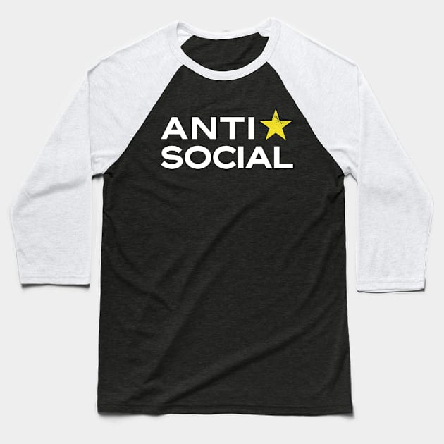 ANTI SOCIAL Baseball T-Shirt by hamiltonarts